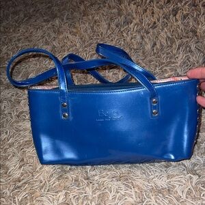 Beijo Shiny Blue Shoulder Bag